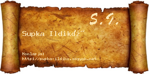 Supka Ildikó névjegykártya