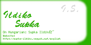 ildiko supka business card